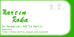 martin roka business card